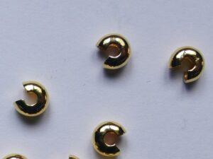 CBC-04-GP Gold Plated Beadalon Crimp Bead Cover knijpkraalverberger 4 mm, 4 stuks