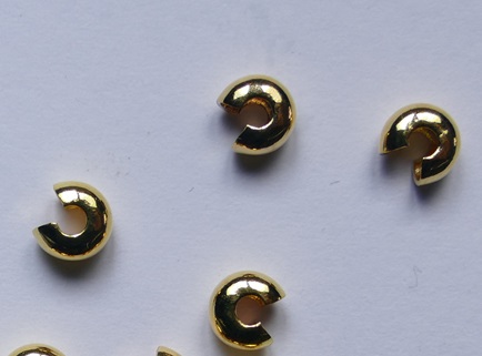 CBC-04-GP Gold Plated Beadalon Crimp Bead Cover, knijpkraalverberger 4 mm