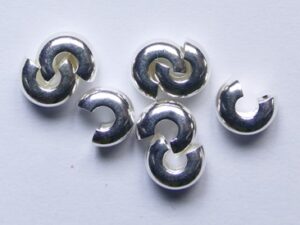 CBC-04-S Zilverkleurig Beadalon Crimp Bead Cover, knijpkraalverberger 4 mm, 10 stuks