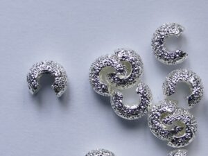 CBC-05-S Silver Stardust Beadalon Crimp Bead Cover, knijpkraalverberger 5 mm, 4 stuks