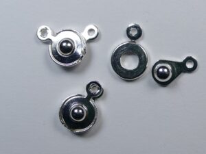 CLSP07SP Silver Plated Ball and Socket Clasp 7 mm 1 streng