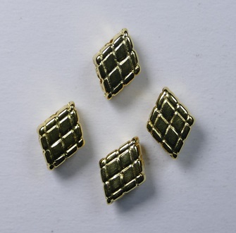 CYM-GD-012227GP 24 kt Gold Plated Cymbals Bead Substitute Plaka set van 2 stuks