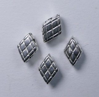 CYM-GD-012227SP Antique Silver Plated Cymbals Bead Substitute Plaka set van 2 stuks
