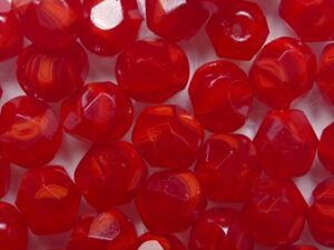 FP1-06-91250 Opal Red Melee Czech Glass Facet Firepolish 6 mm 25 stuks
