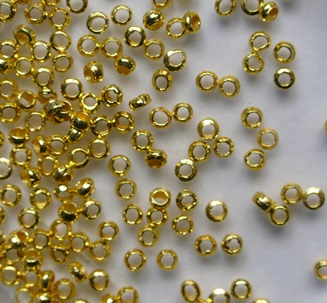 KK-02-G Goudkleurig Crimp Bead knijpkraal 2 mm