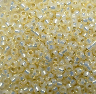 M-11-0577 Alabaster Silver Lined Dyed Buttercream Miyuki Rocailles 11-0