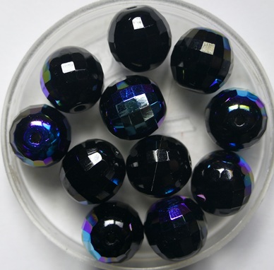 0010551 Jet AB Firepolish Discoball 10 mm