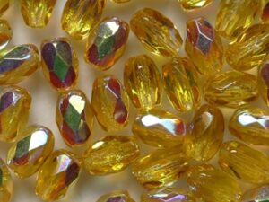 0030384 Topaz AB Oval Facet 6 x 4 mm. 25 Pc. - Afbeelding 1