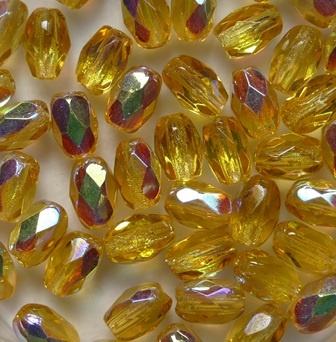 0030384 Topaz AB Firepolish Oval Facet 6x4 mm color 10060-28701