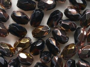 0030386 Smoked Topaz Capri Gold Oval Facet 6 x 4 mm. 25 Pc. - Afbeelding 1