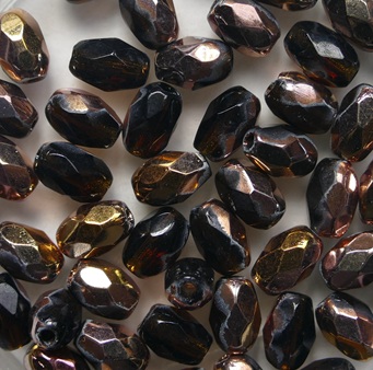 0030386 Smoked Topaz Capri Gold Firepolish Oval Facet 6x4 mm color 10230-27101