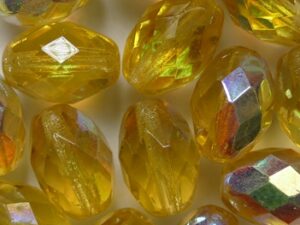 0030390 Light Topaz AB Oval Facet 11 x 8 mm. 10 Pc. - Afbeelding 1