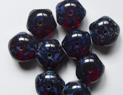 0050366 Siam Ruby Travertin 5-cut Donut 9x14 mm color 90080-86800