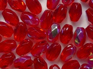 0050369 Siam Ruby AB Oval Facet 6 x 4 mm. 25 Pc.