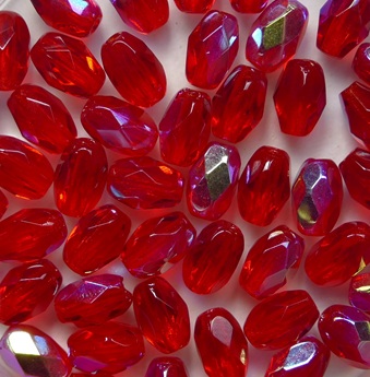 0050369 Siam Ruby AB Firepolish Oval Facet 6x4 mm color 90080-28701