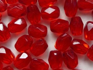 0050370 Siam Ruby Oval Facet 6 x 4 mm. 25 Pc. - Afbeelding 1