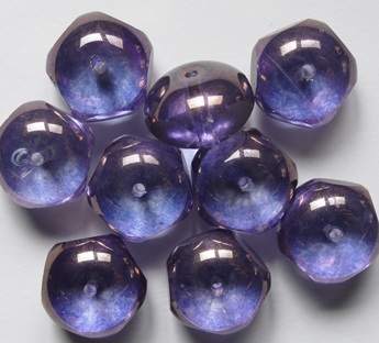 0080735 Crystal Lila Vega Luster 5-cut Donut 9x14 mm color 00030-15726