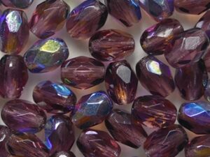 0080737 Amethyst AB Oval Facet 6 x 4 mm. 25 Pc.
