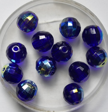 0090519 Cobalt AB Firepolish Discoball 8 mm