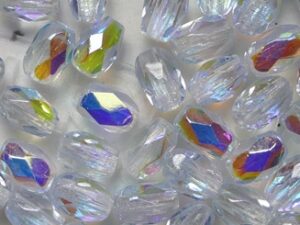 0090522 Light Sapphire AB Oval Facet 6 x 4 mm. 25 Pc.
