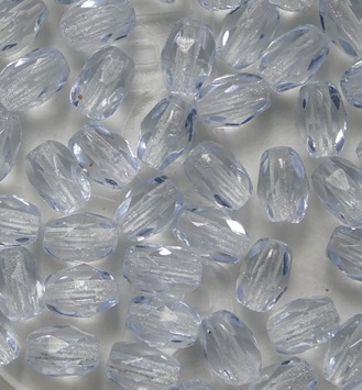 0090523 Light Sapphire Firepolish Oval Facet 6x4 mm color 30000