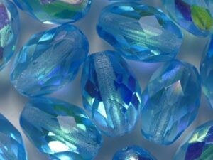 0090524 Aquamarine AB Oval Facet 11 x 8 mm. 10 Pc. - Afbeelding 1
