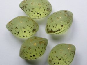 0130164 Matte Jonquil Gold Washed Citroen Beads 6 Pc. - Afbeelding 1