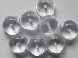 0150217 Crystal Czech Glas Table Cut 5-cut Donut Beads 9x14 mm 6 stuks - Afbeelding 1