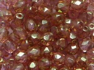 FP1-04-00030-14495 Crystal Red Luster Czech Glass Facet Firepolish 4mm 50 stuks