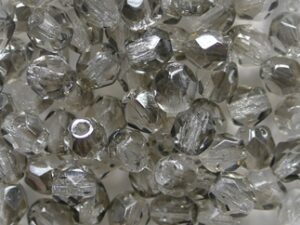 FP1-04-00030-27401 Crystal Chrome Czech Glass Facet Firepolish 4mm 50 stuks