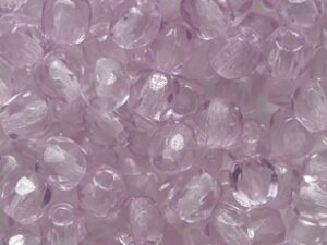 FP1-04-00030-67222 Pink Colored Crystal Czech Glass Facet Firepolish 4mm  50 stuks