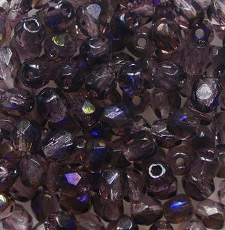 FP1-04-20040-22201 Amethyst Azuro Czech Glass Facet Firepolish 4mm color 20040-22201