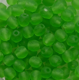 FP1-04-50120-84100 Matte Green Czech Glass Facet Firepolish 4mm color 50120-84100