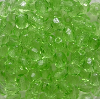 FP1-04-50400 Yellow Peridot Czech Glass Facet Firepolish 4mm color 50400