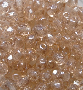 FP1-04-70120-14400 Rosaline Luster Czech Glass Facet Firepolish 4mm color 7012014400