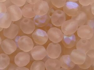 FP1-04-70120-84100-28701 Matte Rosaline AB Czech Glass Facet Firepolish 4mm 50 stuks