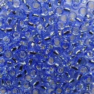 TR-08-0033 Silver Lined Lt Sapphire Toho rocailles 8-0 color 33
