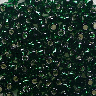 TR-08-0036 Silver Lined Green Emerald Toho rocailles 8-0 color 36