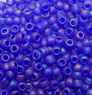 TR-08-0087F Transparent Rainbow Frosted Dark Sapphire Toho rocailles 8-0 color 87f
