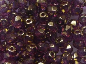 FP1-04-00030-14496 Crystal Bronze Lila Luster Czech Glass Facet Firepolish 4mm 50 stuks