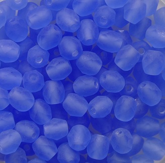 FP1-04-30040-84100 Matte Sapphire Czech Glass Facet Firepolish 4mm color 30040-84100