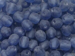 FP1-04-30320-84100 Matte Montana Sapphire Czech Glass Facet Firepolish 4mm 50 stuks