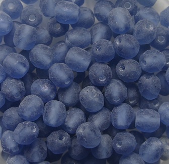 FP1-04-30320-84100 Matte Montana Sapphire Czech Glass Facet Firepolish 4mm color 30320-84100