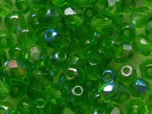 FP1-04-50120-28701 Green AB Czech Glass Facet Firepolish 4mm 50 stuks - Afbeelding 1
