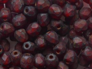 FP1-04-90040-84100-86800 Matte Hyacinth Travertin Czech Glass Facet Firepolish 4mm 50 stuks - Afbeelding 1