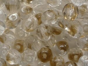 FP1-05-00030-brown Crystal Brown Luster Czech Glass Facet Firepolish 5mm 35 stuks