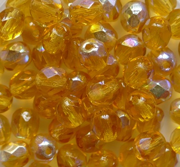 FP1-05-10080-28701 Dark Topas AB Czech Glass Facet Firepolish 5mm color 10080-28701