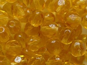 FP1-05-10080 Dark Topaz Czech Glass Facet Firepolish 5mm 35 stuks - Afbeelding 1
