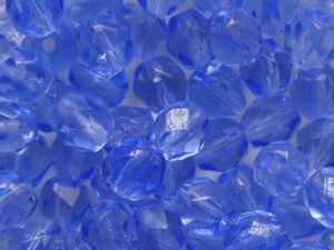 FP1-05-30030 Medium Sapphire Czech Glass Facet Firepolish 5mm 35 stuks