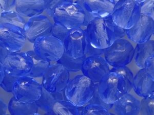 FP1-05-30040 Sapphire Czech Glass Facet Firepolish 5mm 35 stuks